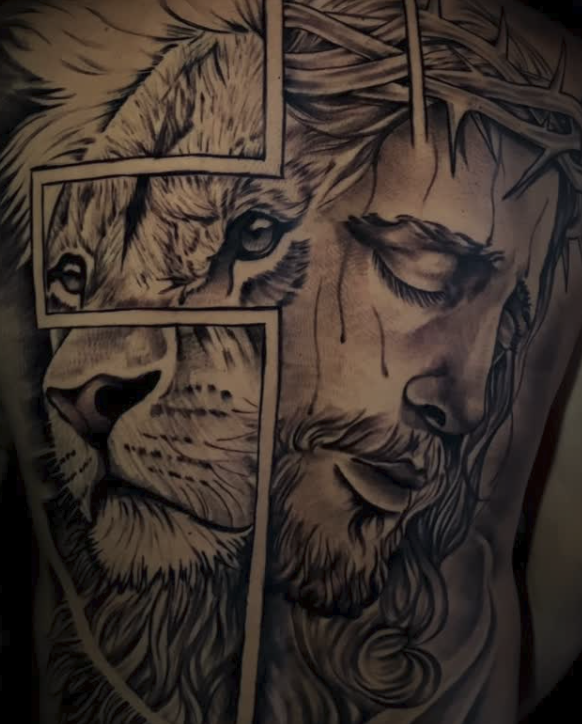 JESUS & LEÃO NA CRUZ